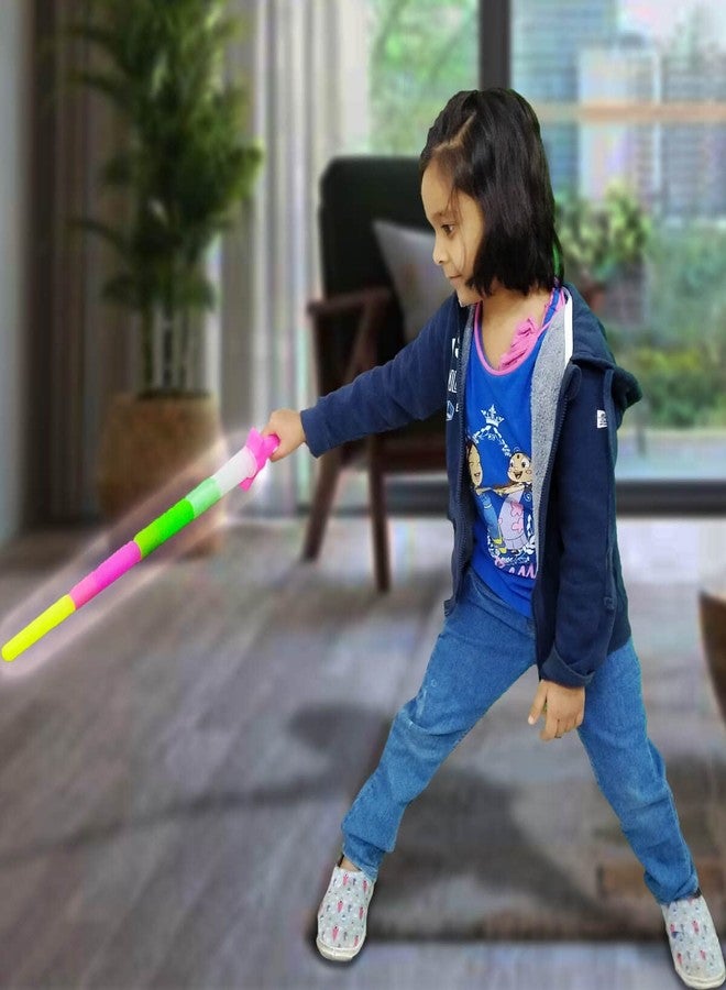 uneeke shape Glow in The Dark Sword, Laser Talwar for Kids Role Play, Expandable, Foldable, Multi Color Saber - Image 3